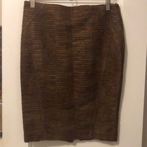 Unique Zara brown textured/ pencil skirt !